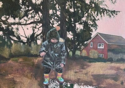 Into the woods oil painting