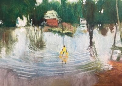 Idai Drawing - pastel on paper by Claire Cansick